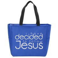 Baptism I Have Decided To Follow Jesus Zip Tote Bag