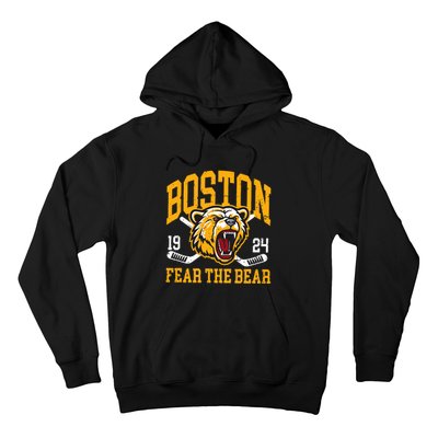 Boston Ice Hockey Fear The Bear Hoodie