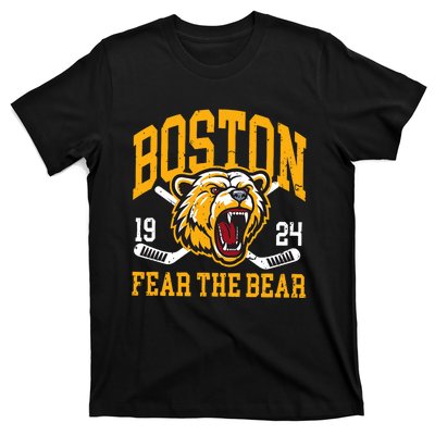 Boston Ice Hockey Fear The Bear T-Shirt