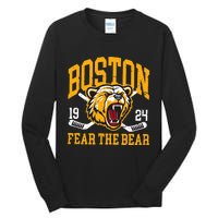 Boston Ice Hockey Fear The Bear Tall Long Sleeve T-Shirt