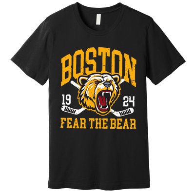 Boston Ice Hockey Fear The Bear Premium T-Shirt