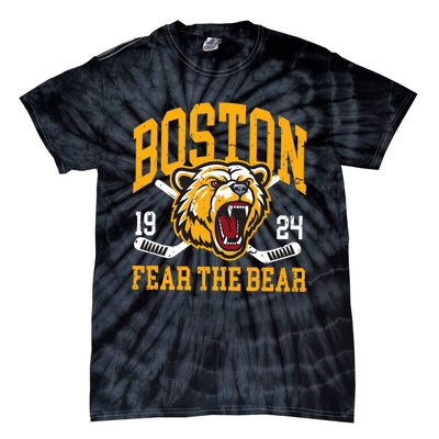 Boston Ice Hockey Fear The Bear Tie-Dye T-Shirt