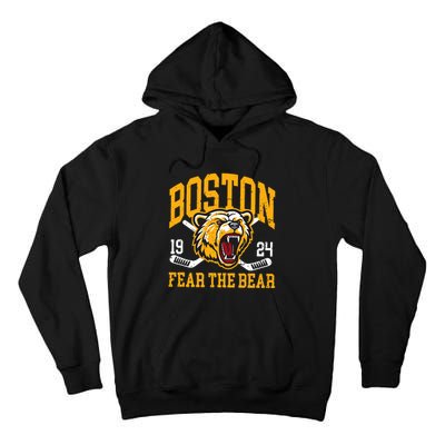 Boston Ice Hockey Fear The Bear Tall Hoodie