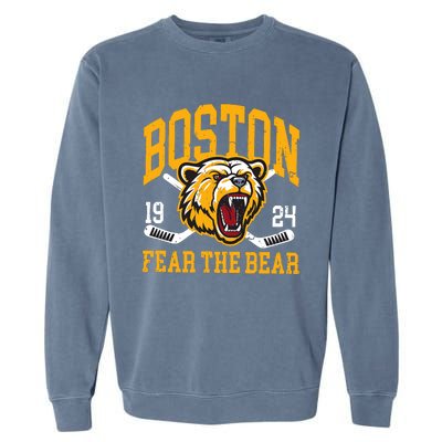 Boston Ice Hockey Fear The Bear Garment-Dyed Sweatshirt