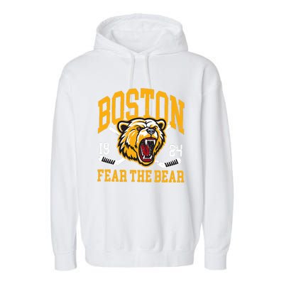 Boston Ice Hockey Fear The Bear Garment-Dyed Fleece Hoodie