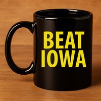 Beat Iowa House Divided State Of Ia 11oz C Handle Ceramic Mug