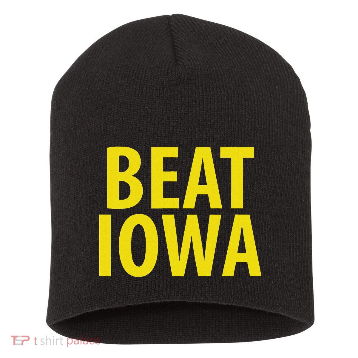 Beat Iowa House Divided State Of Ia Short Acrylic Beanie
