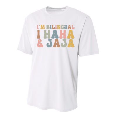 Bilingual I Haha And Jaja Sarcastic Spanish Teacher Performance Sprint T-Shirt