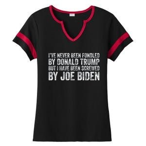 But I Have Been Screwed By Joe Biden Ladies Halftime Notch Neck Tee