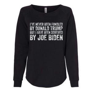 But I Have Been Screwed By Joe Biden Womens California Wash Sweatshirt