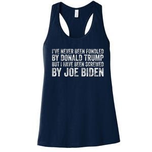 But I Have Been Screwed By Joe Biden Women's Racerback Tank