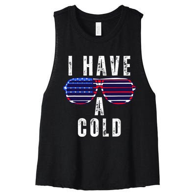 Biden I Have Cold 2024 Election Presidential Debate Women's Racerback Cropped Tank