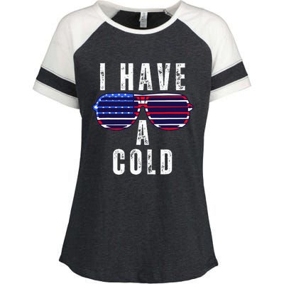 Biden I Have Cold 2024 Election Presidential Debate Enza Ladies Jersey Colorblock Tee