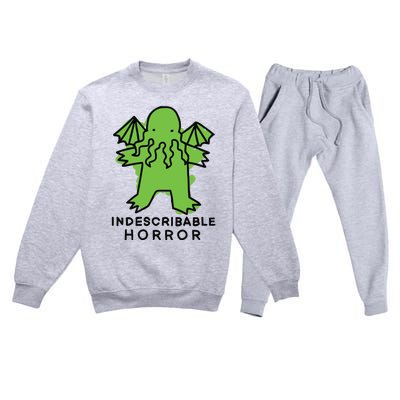 Beetlemoses Indescribable Horror Premium Crewneck Sweatsuit Set