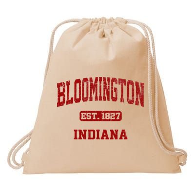 Bloomington Indiana IN Vintage State Athletic Style Drawstring Bag