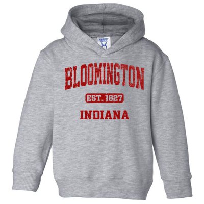 Bloomington Indiana IN Vintage State Athletic Style Toddler Hoodie