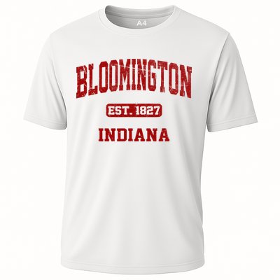 Bloomington Indiana IN Vintage State Athletic Style Cooling Performance Crew T-Shirt