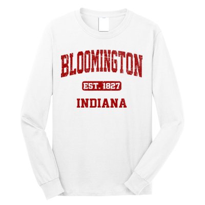 Bloomington Indiana IN Vintage State Athletic Style Long Sleeve Shirt