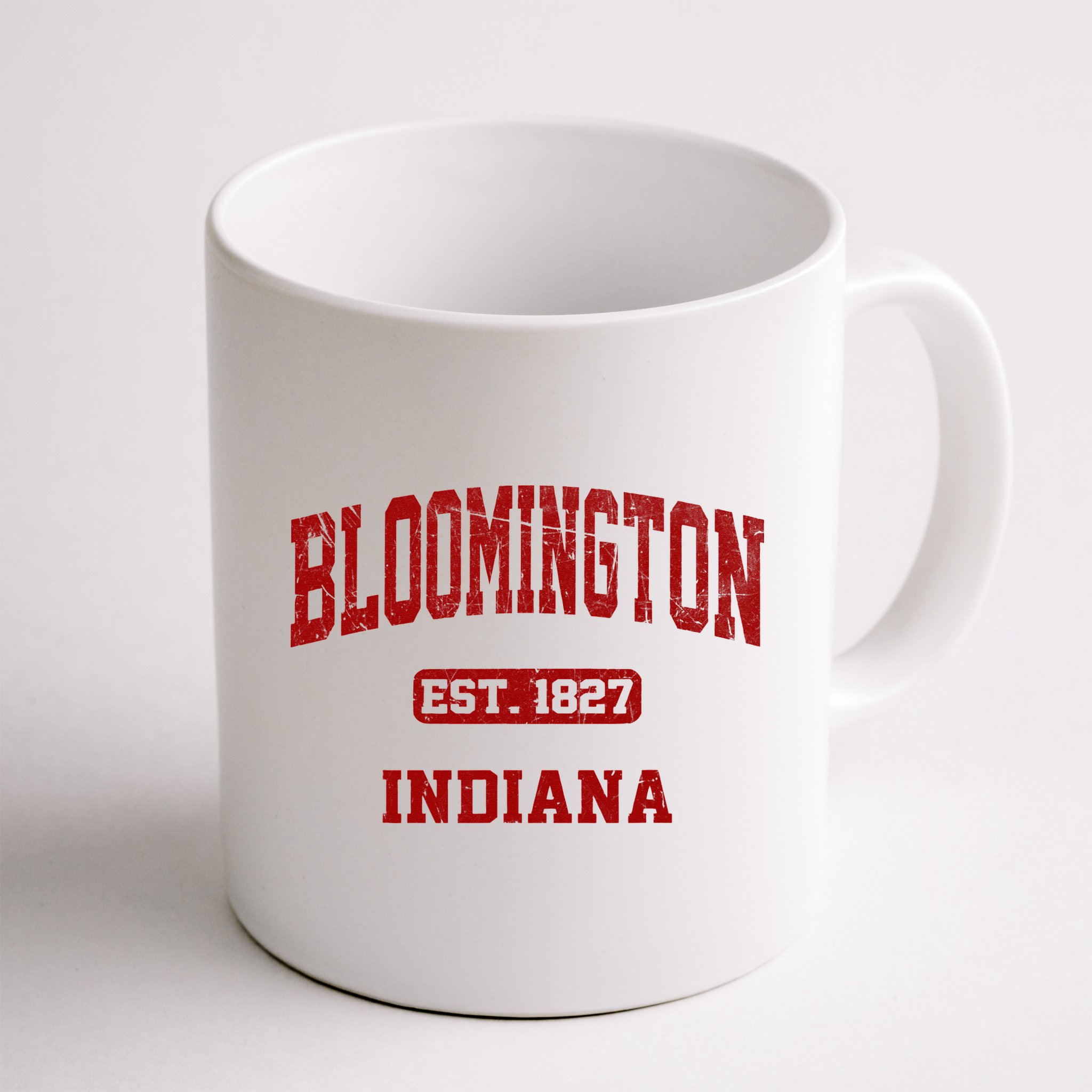 Bloomington Indiana IN Vintage State Athletic Style Mug