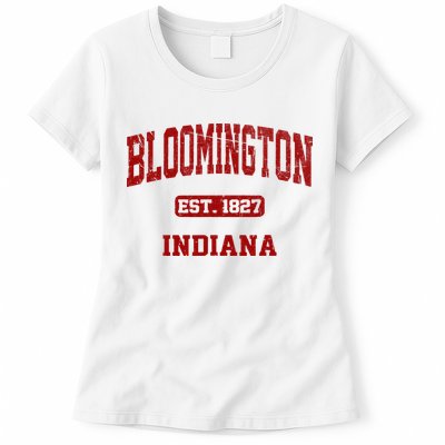 Bloomington Indiana IN Vintage State Athletic Style Womens T-Shirt