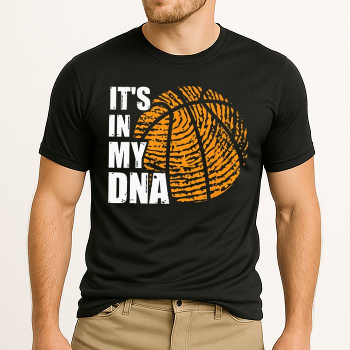 Basketball Its In My DNA Fingerprint Funny Basketball Cooling Performance Crew T-Shirt
