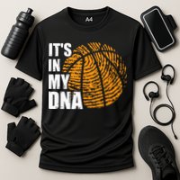 Basketball Its In My DNA Fingerprint Funny Basketball Cooling Performance Crew T-Shirt