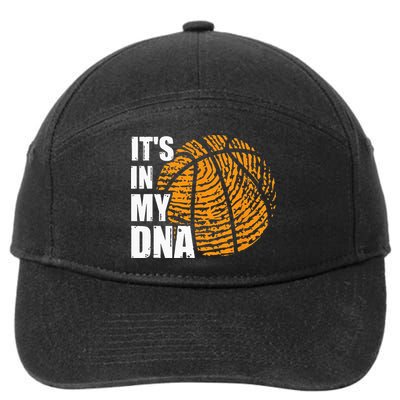 Basketball Its In My DNA Fingerprint Funny Basketball 7-Panel Snapback Hat