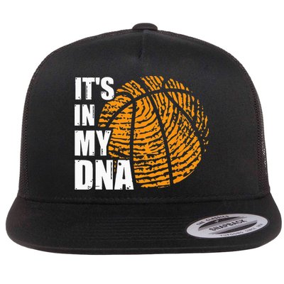 Basketball Its In My DNA Fingerprint Funny Basketball Flatbill Hat