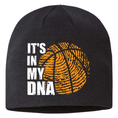 Basketball Its In My DNA Fingerprint Funny Basketball Sustainable Beanie