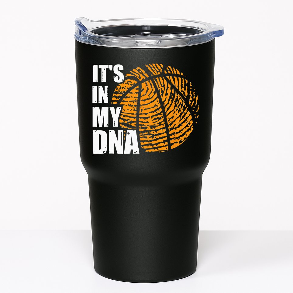 Basketball Its In My DNA Fingerprint Funny Basketball Tumbler