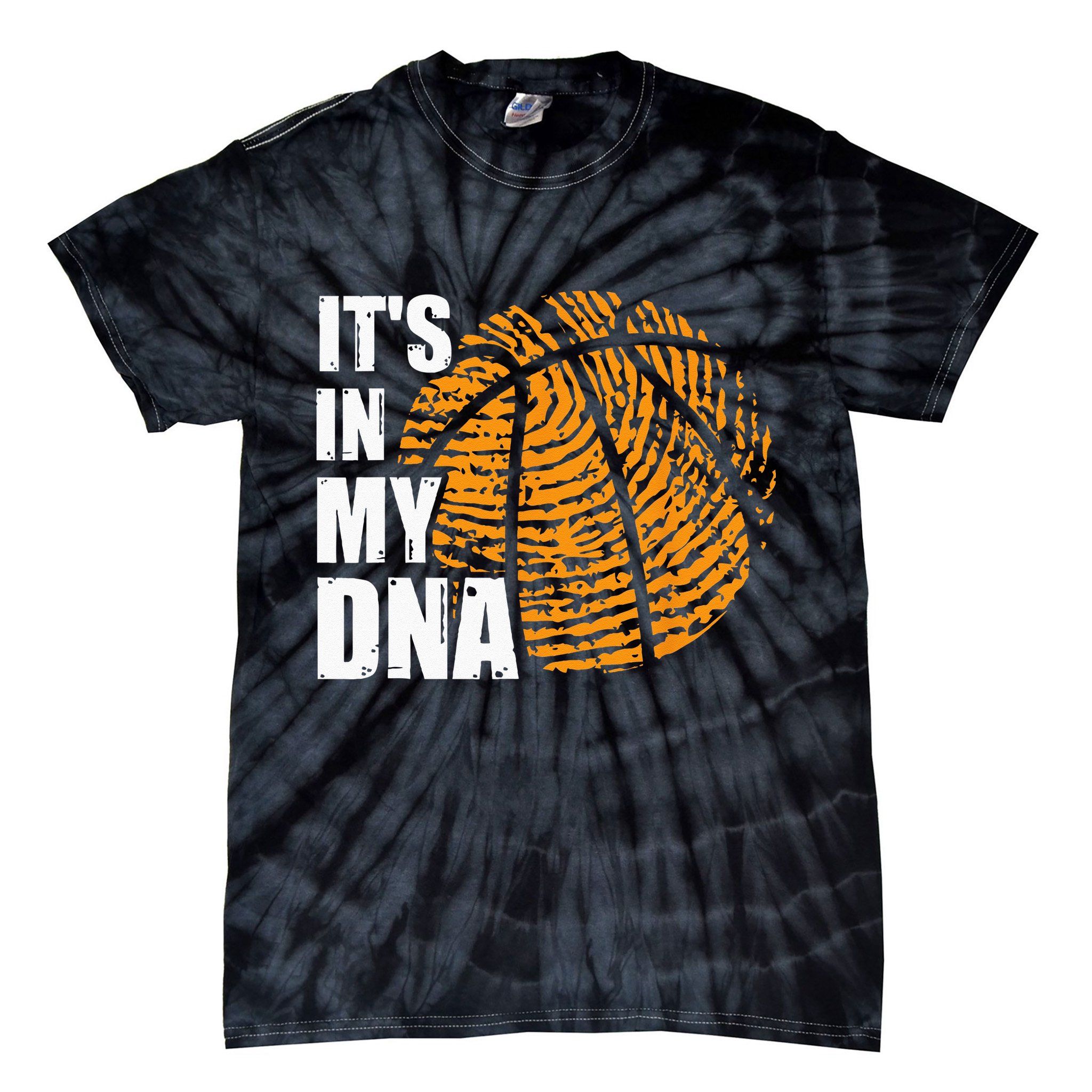 Basketball Its In My DNA Fingerprint Funny Basketball Tie-Dye T-Shirt