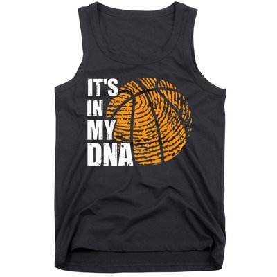 Basketball Its In My DNA Fingerprint Funny Basketball Tank Top