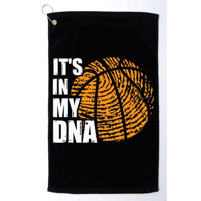 Basketball Its In My DNA Fingerprint Funny Basketball Golf Towel