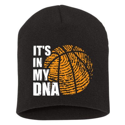 Basketball Its In My DNA Fingerprint Funny Basketball Short Acrylic Beanie