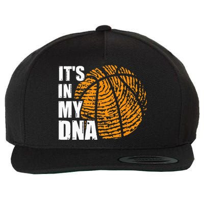 Basketball Its In My DNA Fingerprint Funny Basketball Wool Snapback Cap