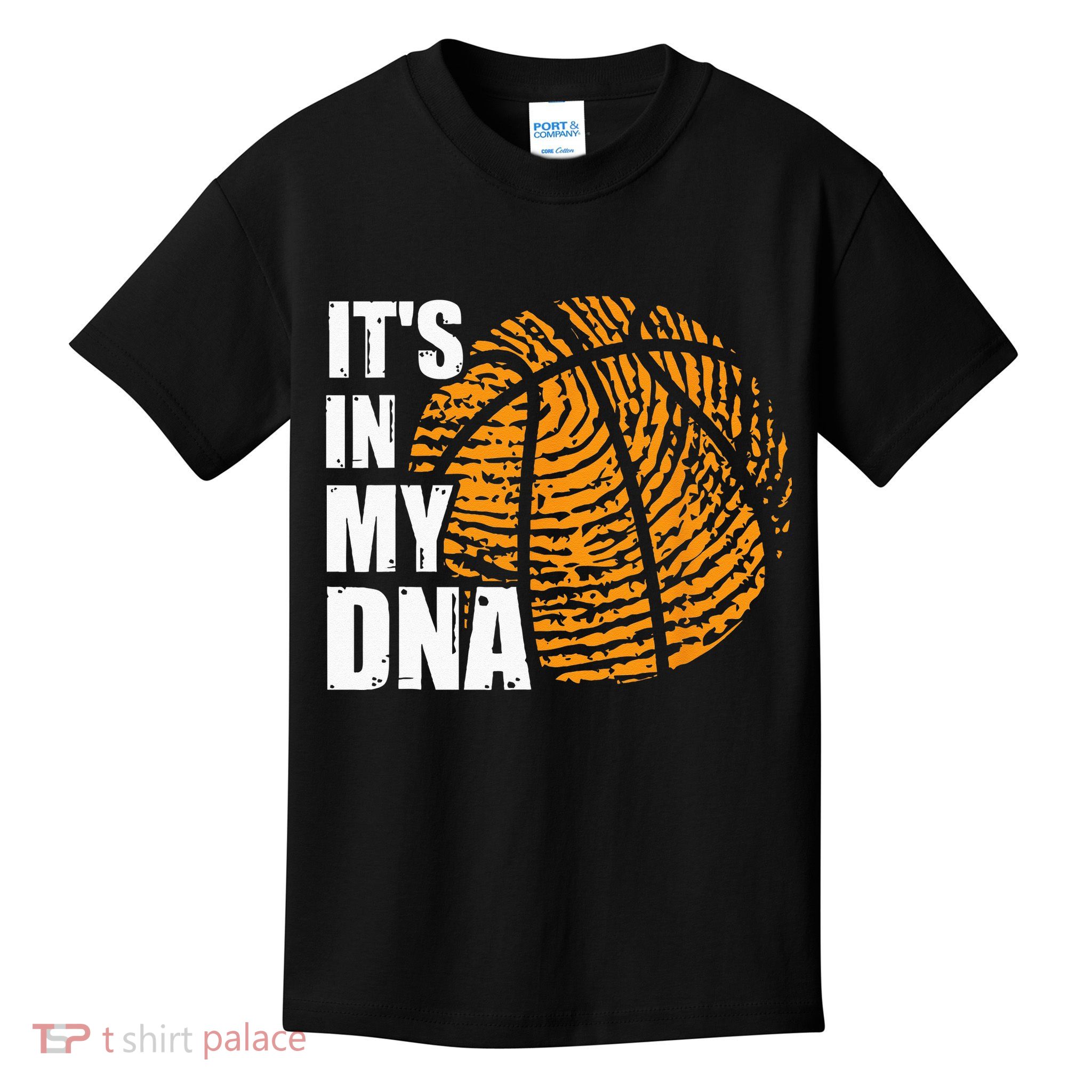 Basketball Its In My DNA Fingerprint Funny Basketball Kids T-Shirt
