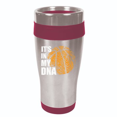 Basketball Its In My DNA Fingerprint Funny Basketball 16oz Travel Tumbler