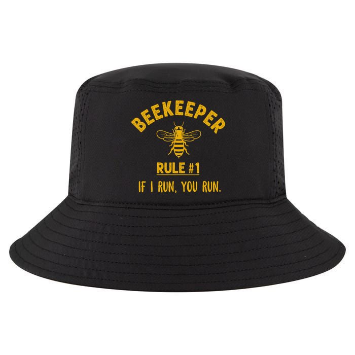 Beekeeper If I Run You Run Save The Bees Climate Change Cool Comfort Performance Bucket Hat