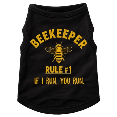 Beekeeper If I Run You Run Save The Bees Climate Change Doggie Tank