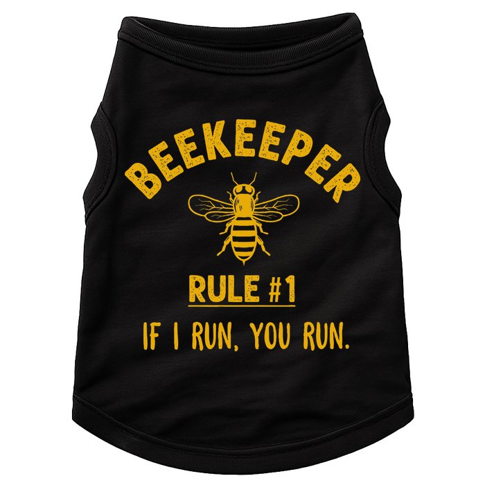 Beekeeper If I Run You Run Save The Bees Climate Change Doggie Tank