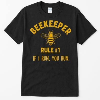 Beekeeper If I Run You Run Save The Bees Climate Change Tall T-Shirt