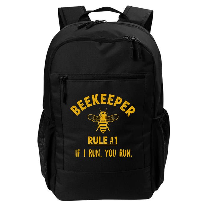 Beekeeper If I Run You Run Save The Bees Climate Change Backpack