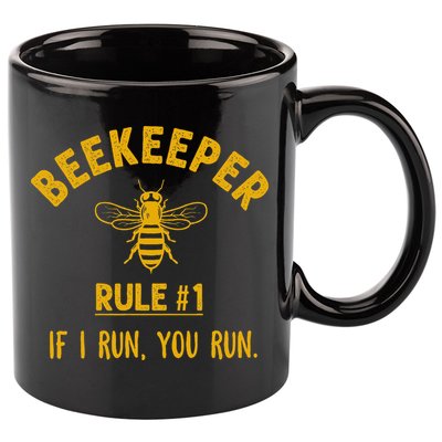 Beekeeper If I Run You Run Save The Bees Climate Change 11oz C Handle Ceramic Mug