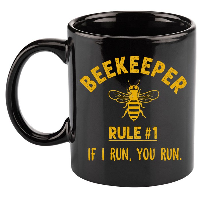 Beekeeper If I Run You Run Save The Bees Climate Change 11oz C Handle Ceramic Mug