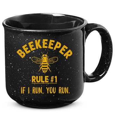 Beekeeper If I Run You Run Save The Bees Climate Change 15oz Campfire Ceramic Mug