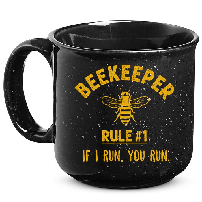 Beekeeper If I Run You Run Save The Bees Climate Change 15oz Campfire Ceramic Mug