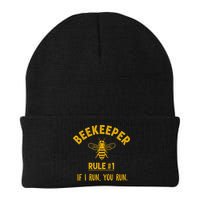 Beekeeper If I Run You Run Save The Bees Climate Change Knit Cap Winter Beanie