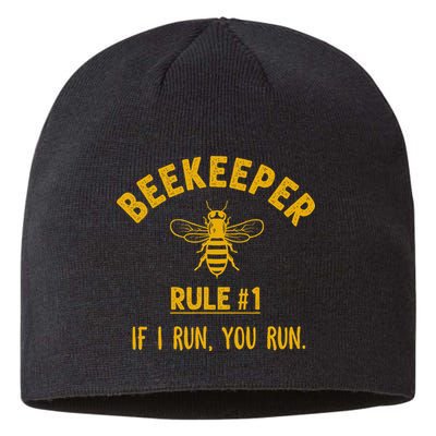 Beekeeper If I Run You Run Save The Bees Climate Change Sustainable Beanie