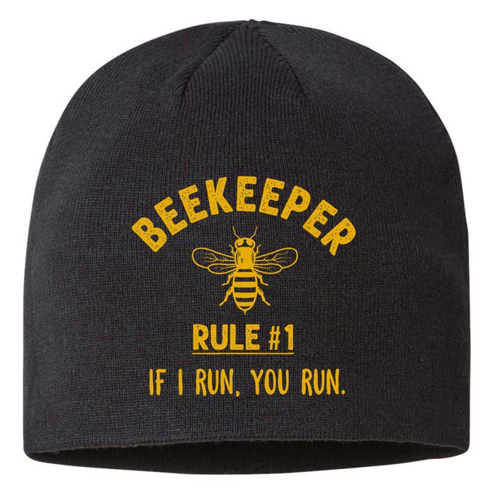 Beekeeper If I Run You Run Save The Bees Climate Change Sustainable Beanie