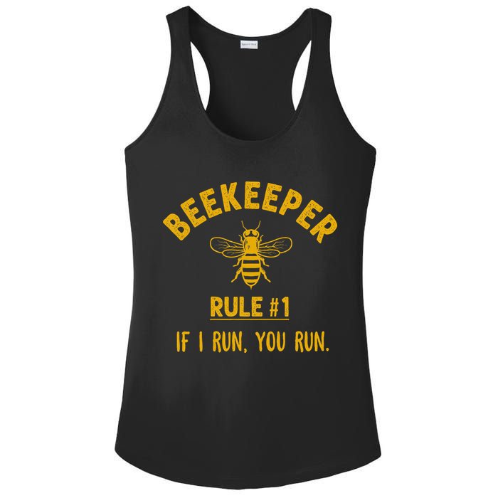 Beekeeper If I Run You Run Save The Bees Climate Change Ladies PosiCharge Competitor Racerback Tank